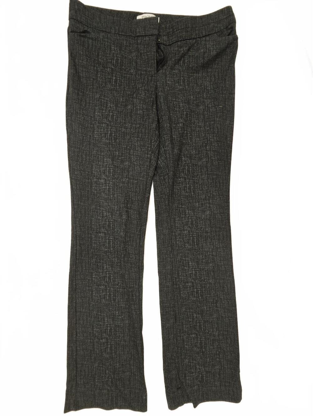 White House Black Market Gray Textured Dress Pants Trousers Stretch Size 8